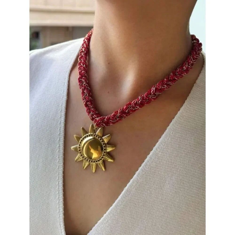 Sun Pendant Necklace #2629